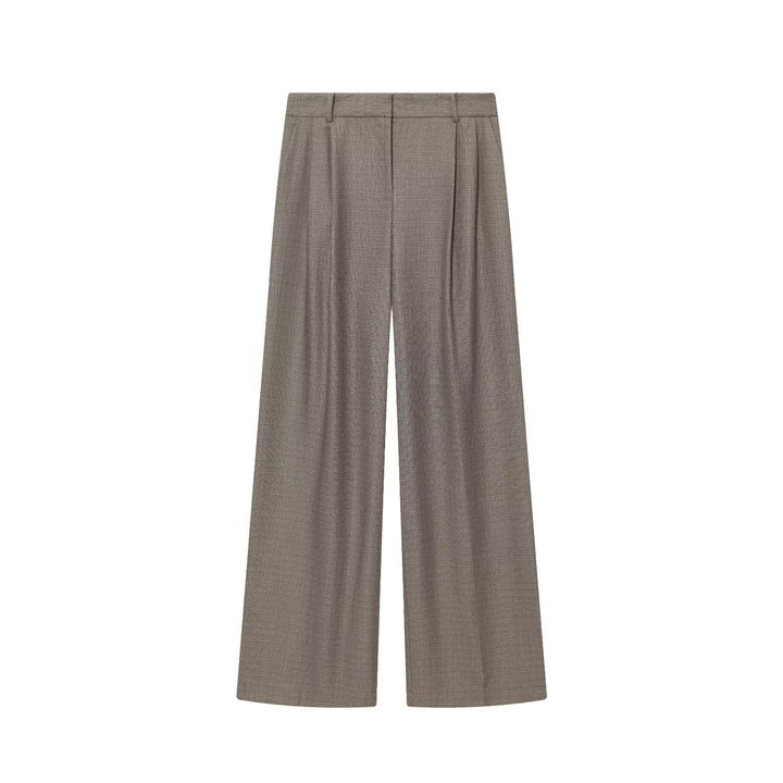 Damen Weitgeschnittene High-Waist-Hose mit Bundfalten und Bügelfalte Echoarchiv