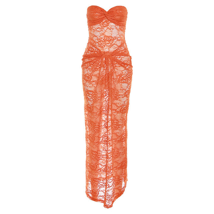 Damen Transparente Spitzen Abendkleid Echo Archiv