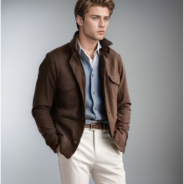 Herren elegante Utilityjacke mit praktischen Brusttaschen Echoarchiv