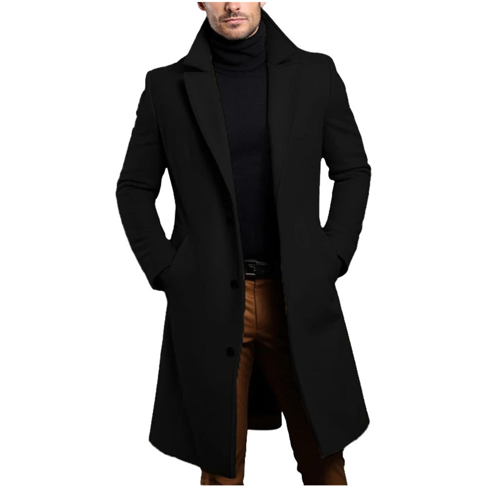 Herren eleganter lang geschnittener Mantel Echoarchiv