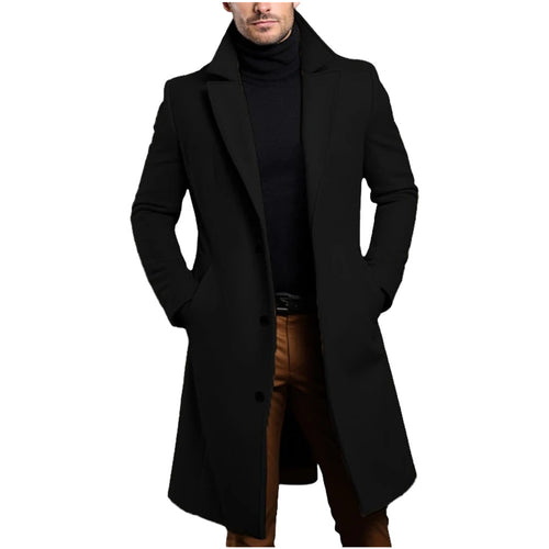 Herren eleganter lang geschnittener Mantel Echoarchiv