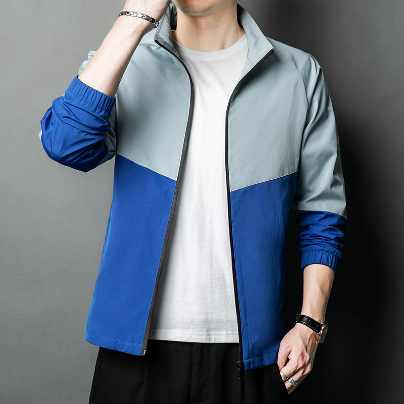 Herren sportliche Übergangsjacke mit elastischen Bündchen und reflektierenden Details Echoarchiv