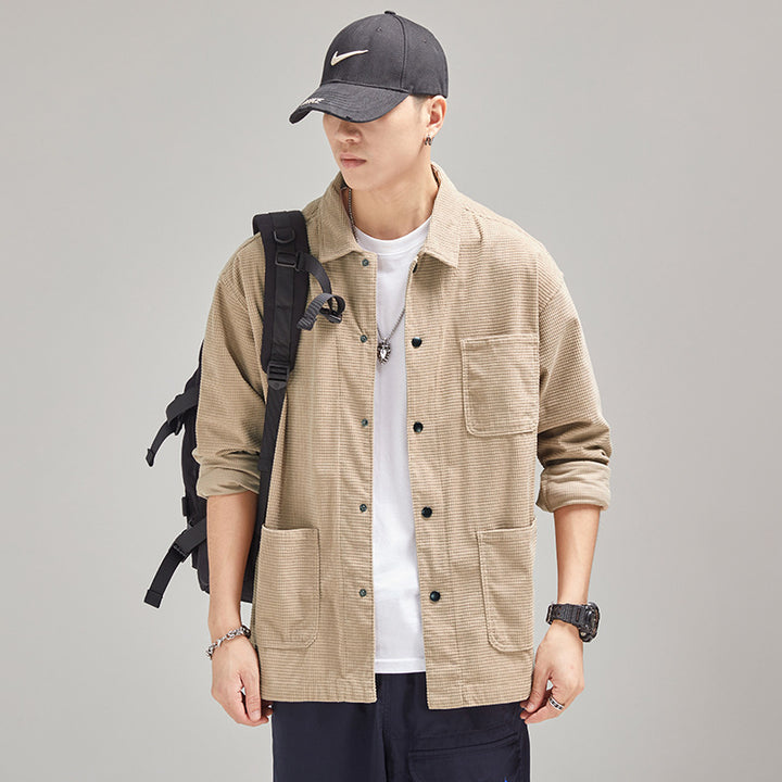 Herren Kord-Workwear-Überhemd mit Brust- und Eingrifftaschen Echoarchiv