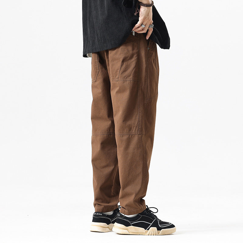 Herren Tapered-Canvas-Jogger mit elastischem Tunnelzugbund, Kniepasse und tiefen Utility-Taschen Echo Archiv