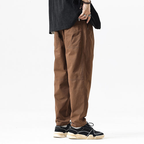 Herren Tapered-Canvas-Jogger mit elastischem Tunnelzugbund, Kniepasse und tiefen Utility-Taschen Echo Archiv