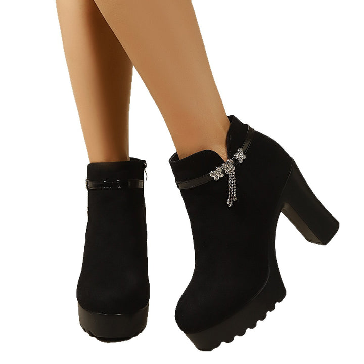 Damen Elegante und glamouröse Stiefeletten mit Glitzer-Detail Echo Archiv