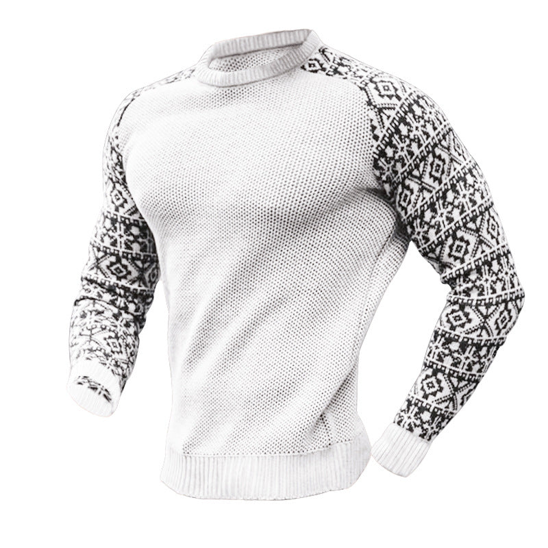 Herren Strickpullover mit grafischem Muster und strukturiertem Design Echoarchiv