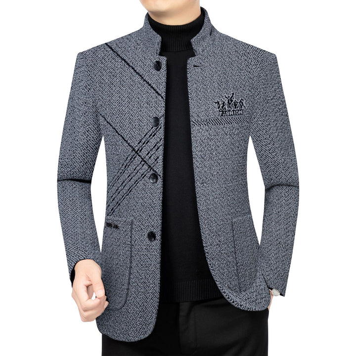 Herren Wollmantel mit Teddyfutter, Stehkragen und schmaler Silhouette – Montevé