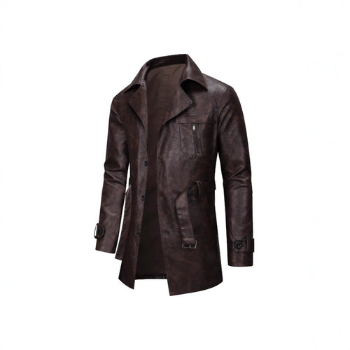 Herren Elegante Kunstlederjacke mit praktischen Taschen Echo Archiv