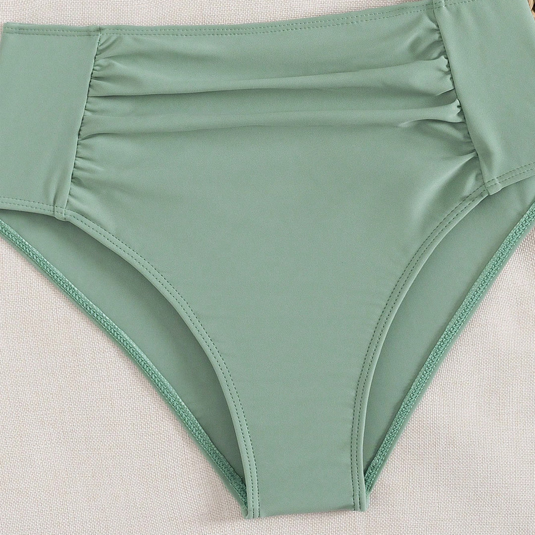 Damen Hochtaillierter Bikini mit Rüschendetails Echo Archiv