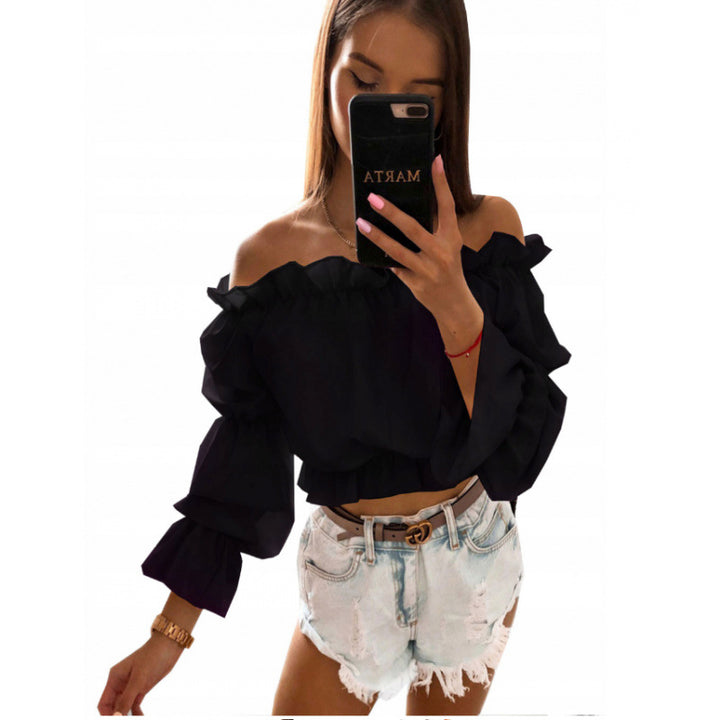 Damen Off-Shoulder Bluse mit Rüschendetails Echo Archiv