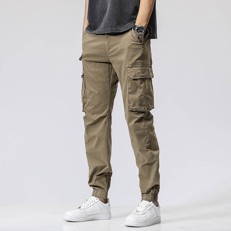 Herren Freizeits-Utility-Cargohose im Joggerstil mit teil-elastischem Bund und multifunktionalen Frontklappen Echo Archiv