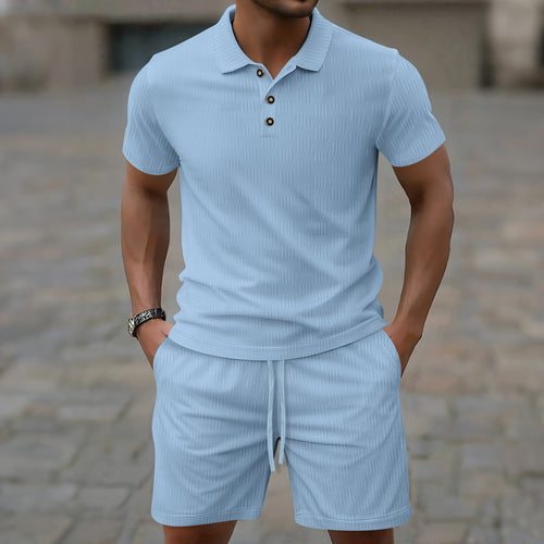 Herren Sportliches Polohemd und Shorts Set Echoarchiv