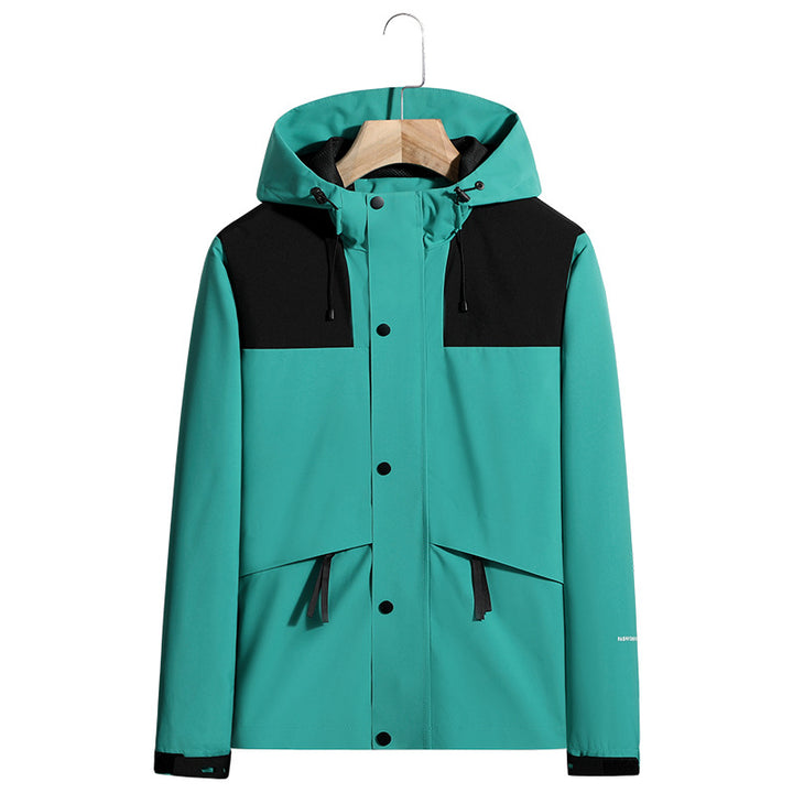 Herren Leichte wasserabweisende Kapuzen-Softshelljacke mit verdeckter Druckknopfleiste und Kordelzug Echo Archiv