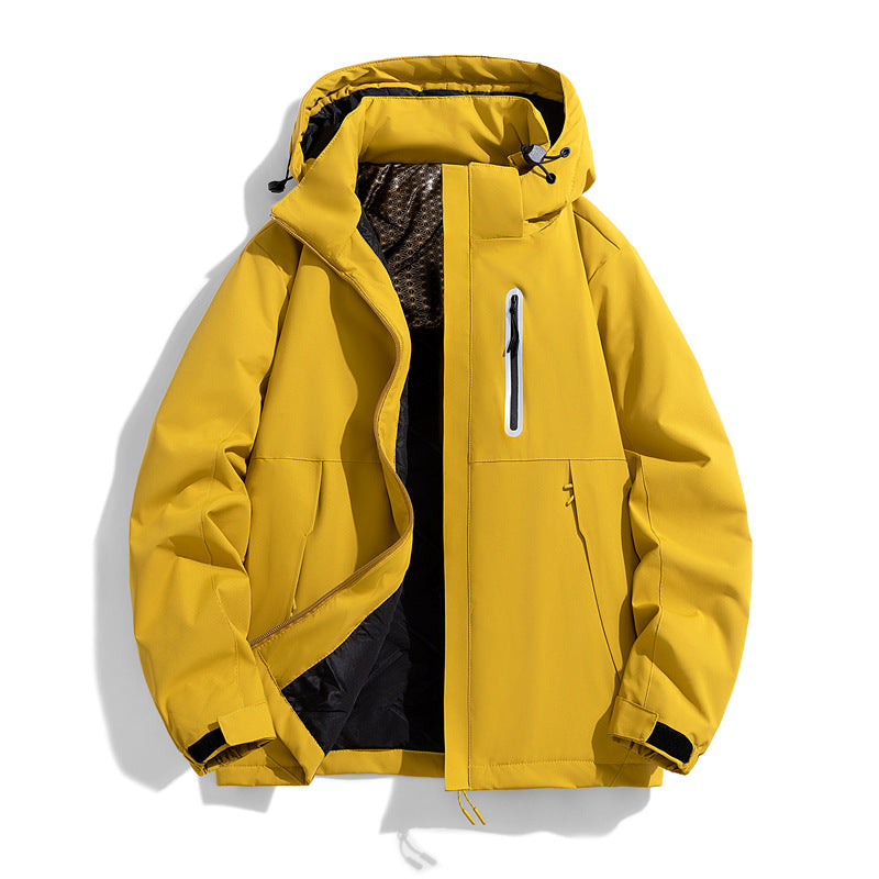 Herren wasserabweisende gesteppte Winterjacke mit Kapuze, thermischer Isolierung und reflektierender Brusttasche Echo Archiv