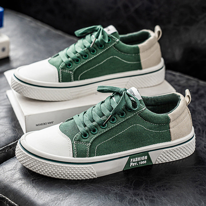 Herren Low-Top Canvas-Plateau-Sneaker mit profilierter Gummisohle und verstärkter Zehenkappe Echoarhiv – Norré