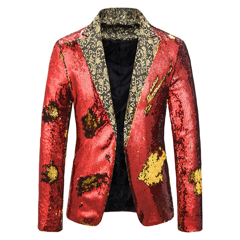 Herren extravagante Pailletten-Blazerjacke Echoarchiv