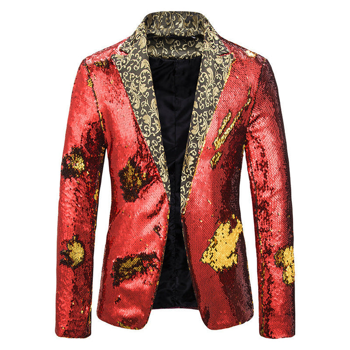 Herren extravagante Pailletten-Blazerjacke Echoarchiv
