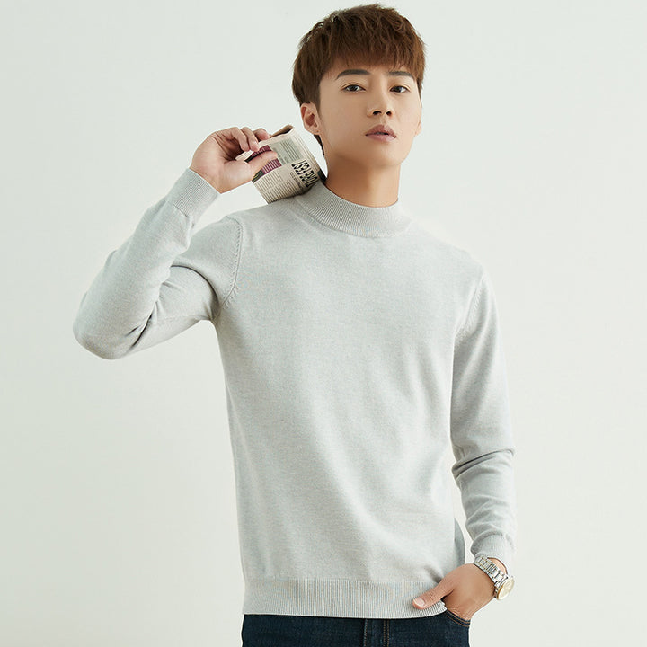 Herren Halbhoher Rollkragenpullover aus Feinstrick mit schmaler Passform Echoarchiv