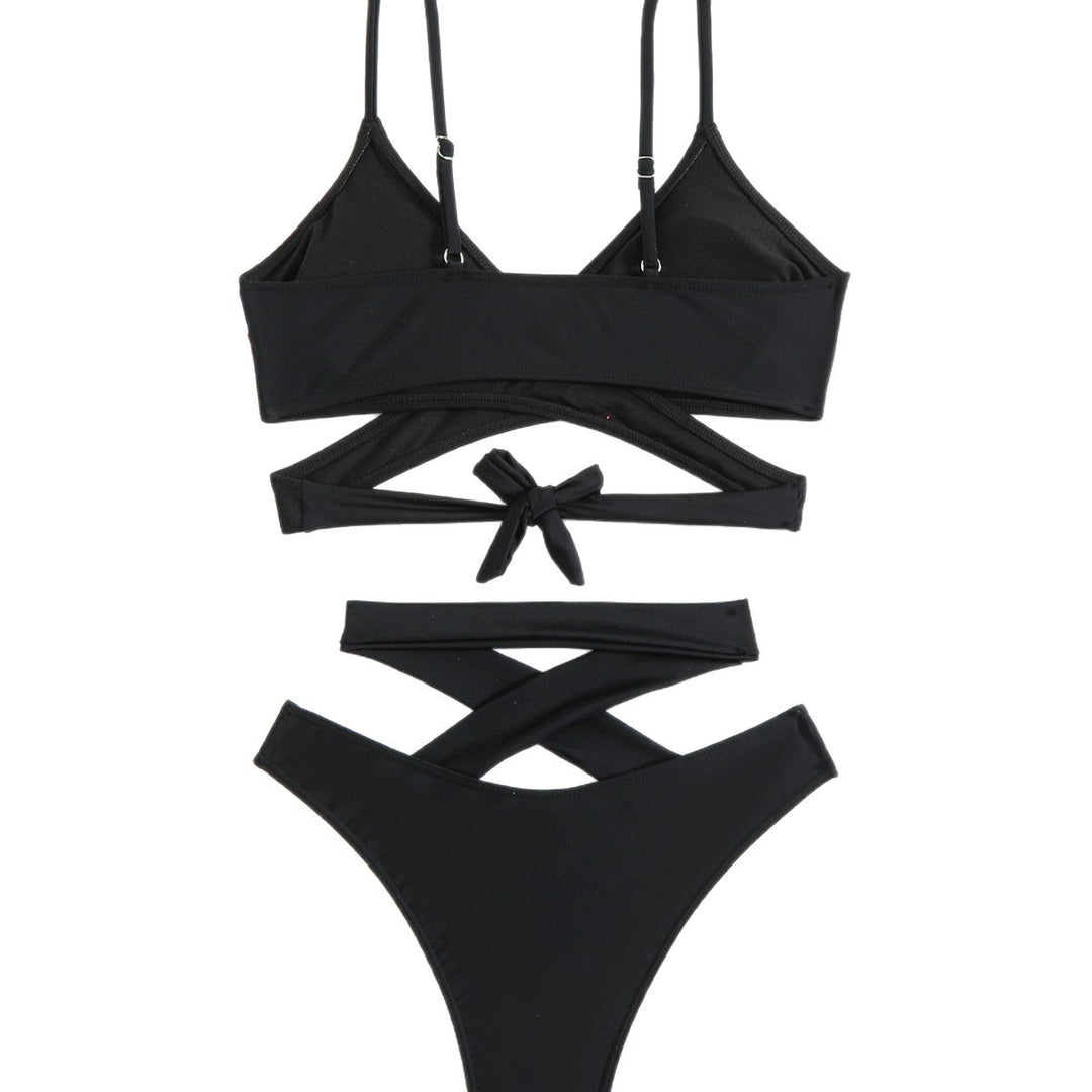 Damen Modischer Wickelbikini mit raffinierten Cut-Outs Echo Archiv