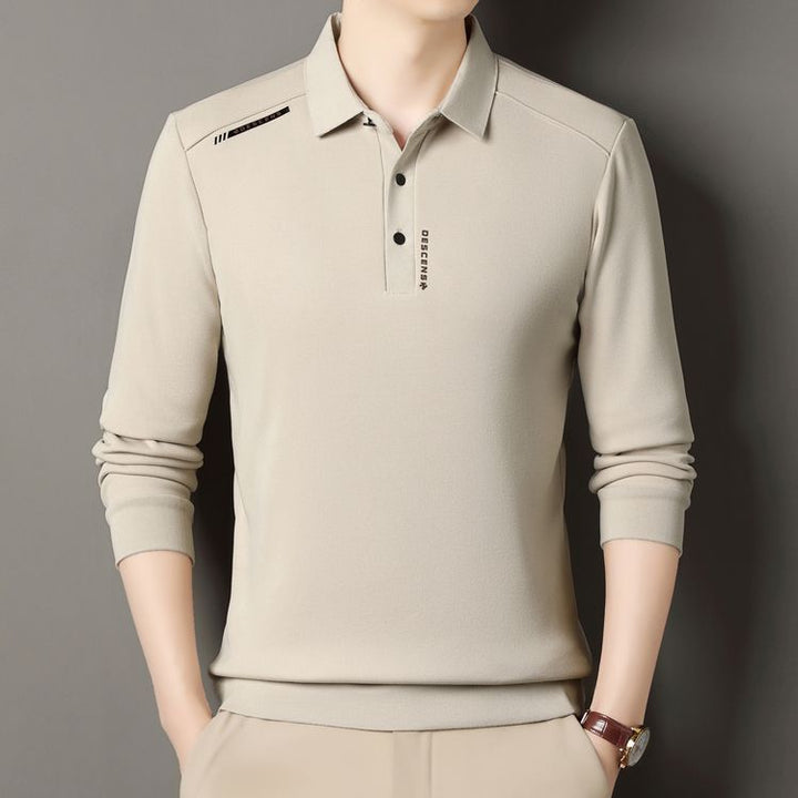 Herren modisches Langarm-Polo-Shirt mit hochfunktionalem Material Echoarchiv