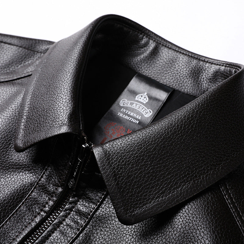 Herren elegante Lederjacke mit modernem Schnitt Echoarchiv