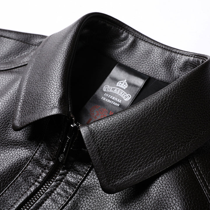 Herren elegante Lederjacke mit modernem Schnitt Echoarchiv