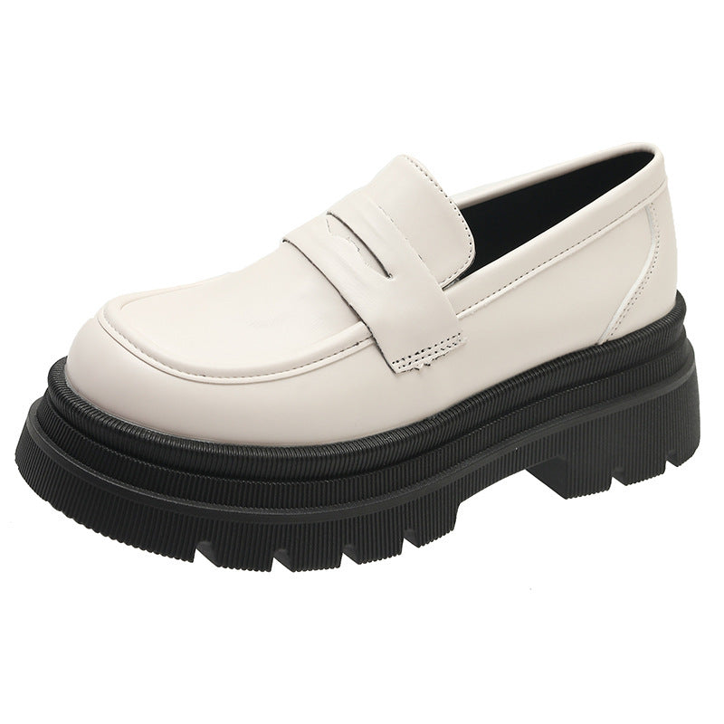 Damen nan modische Plateau-Loafer in Lederoptik mit profilierter Gummisohle und gepolstertem Fußbett Echo Archiv