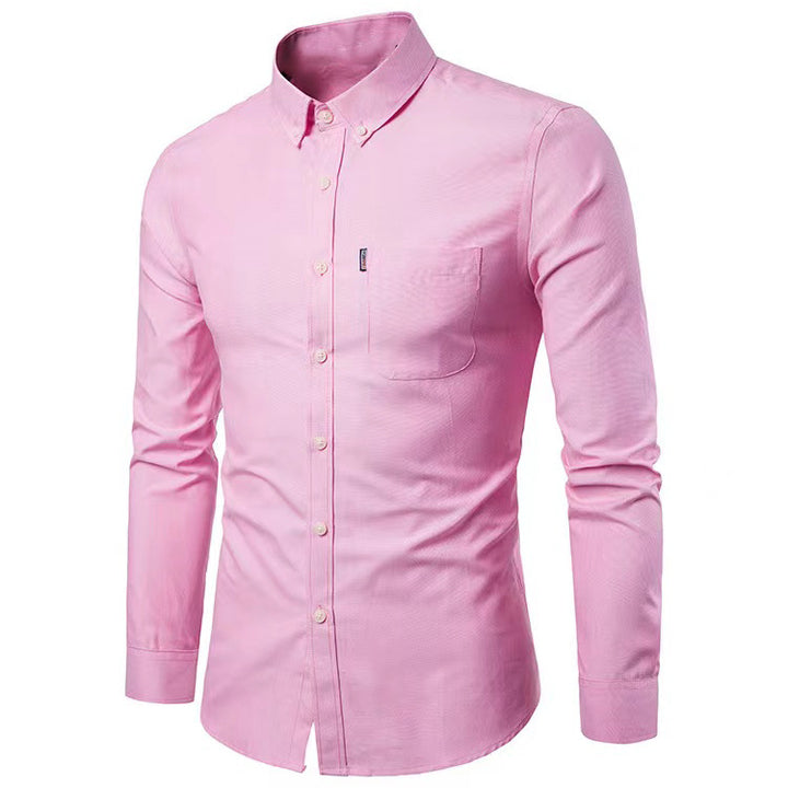 Herren nan tailliertes Oxford-Hemd mit Button-Down-Kragen und Brusttasche Echo Archiv