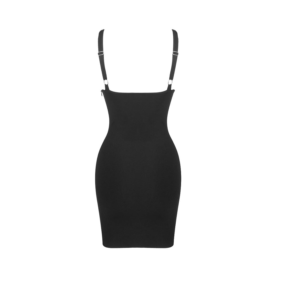 Damen figurbetontes Kleid mit V-Ausschnitt Echo Archiv