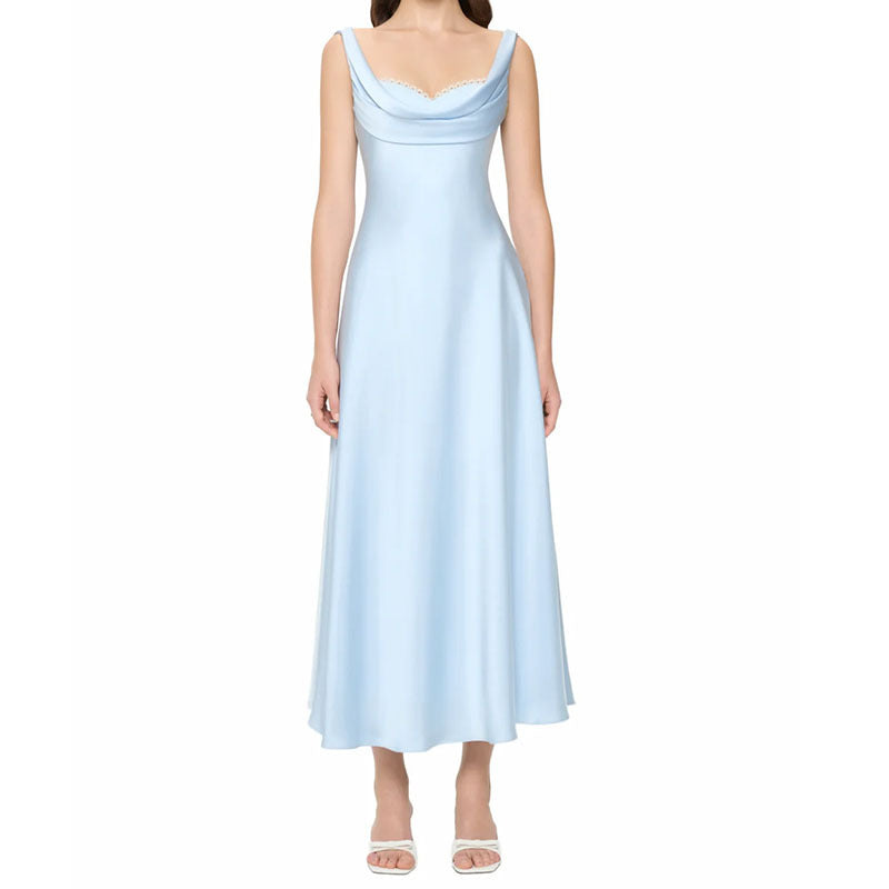 Damen Elegantes Maxikleid mit Cowl-Ausschnitt Echo Archiv