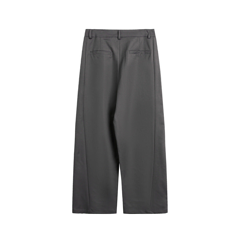 Damen Weite High-Waist Stoffhose mit Bügelfalte und seitlichen Eingrifftaschen Echoarchiv