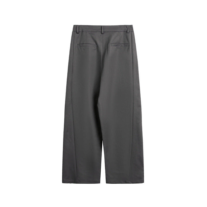 Damen Weite High-Waist Stoffhose mit Bügelfalte und seitlichen Eingrifftaschen Echoarchiv