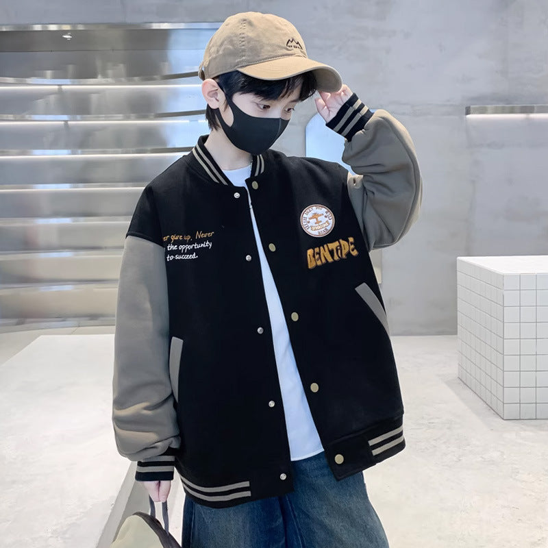 Unisex lässige Collegejacke mit einzigartigen Stickereien Echo Archiv