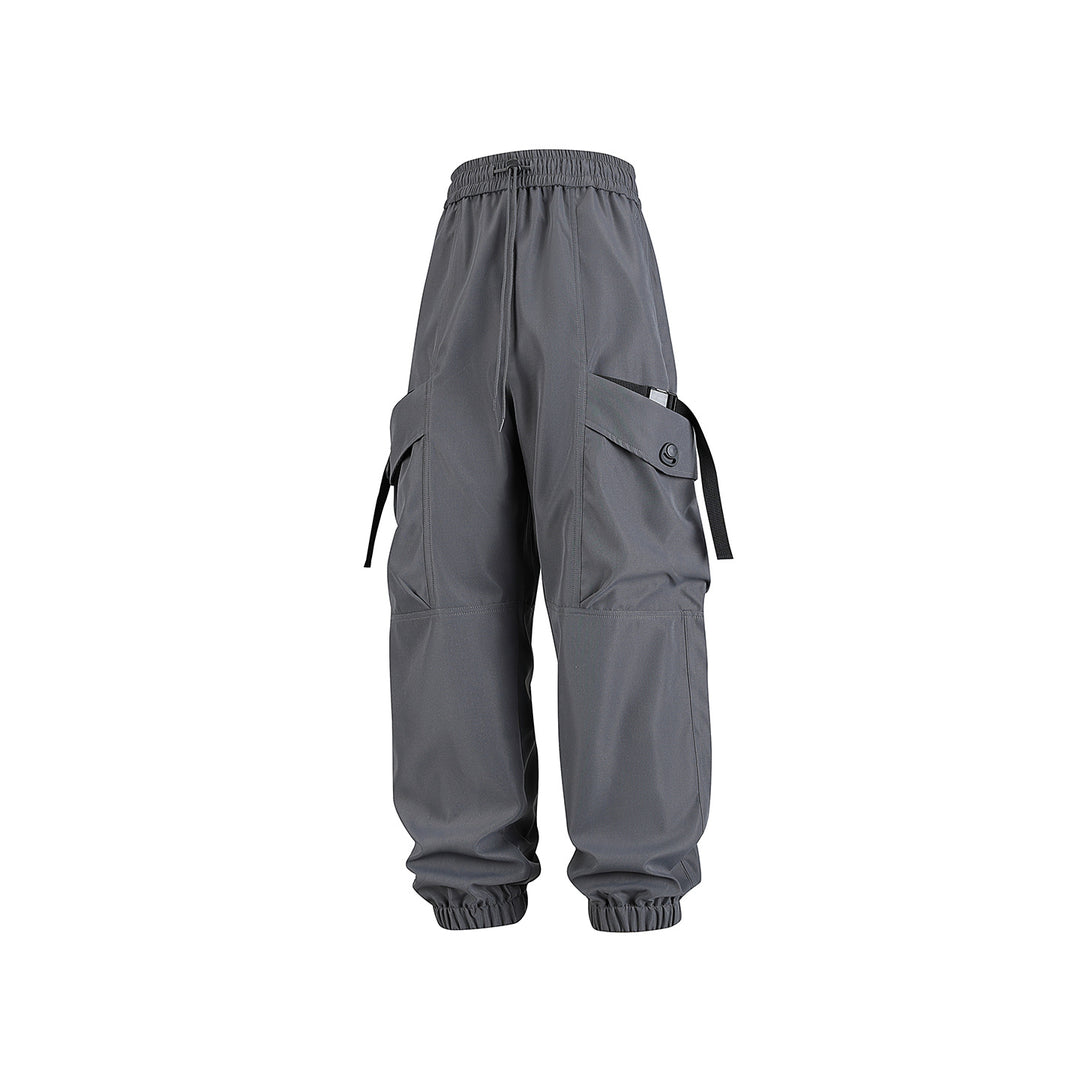 Unisex Weite Technical-Cargo-Jogginghose mit verstellbarem Tunnelzug, großen Klapptaschen und elastischem Knöchelabschluss Echo Archiv