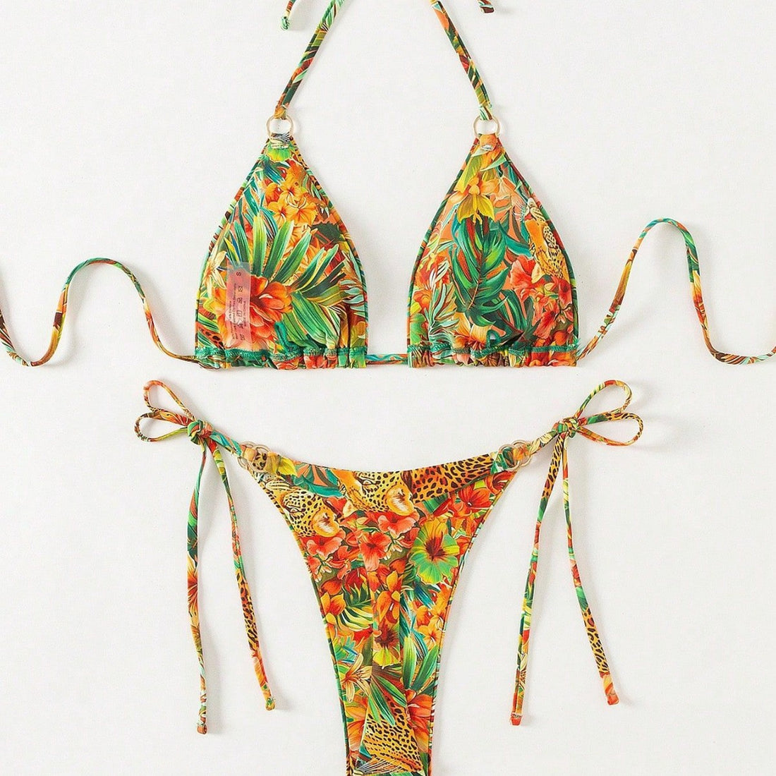 Damen Triangel-Bikini mit exotischem Dschungelmotiv – Maréssa