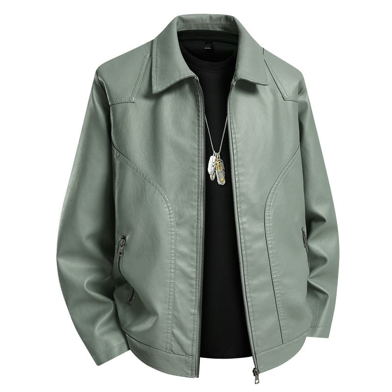 Herren Modische und elegante Lederjacke Echo Archiv