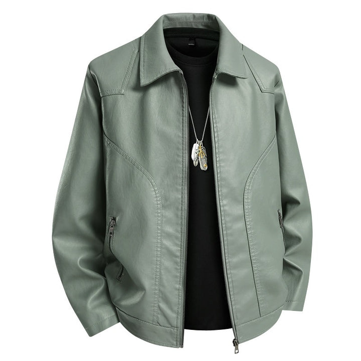 Herren Modische und elegante Lederjacke Echo Archiv