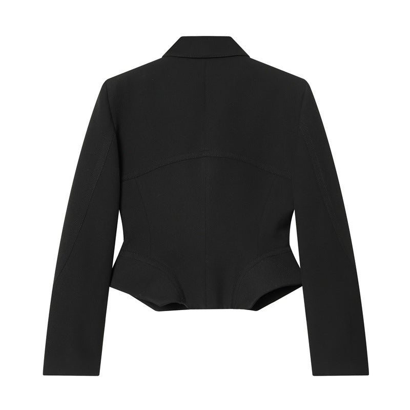 Damen Kurzblazer im Sculpted‑Look mit Wiener Nähten und figurformender Silhouette Echo Archiv
