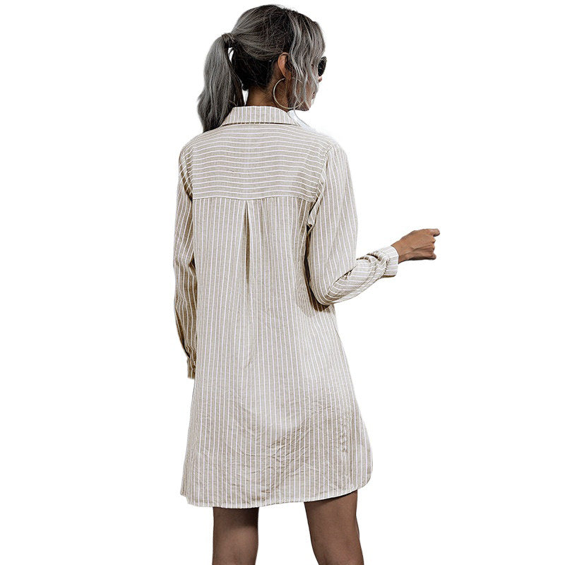 Damen Lässiges Hemdblusenkleid mit Schnürung Echo Archiv