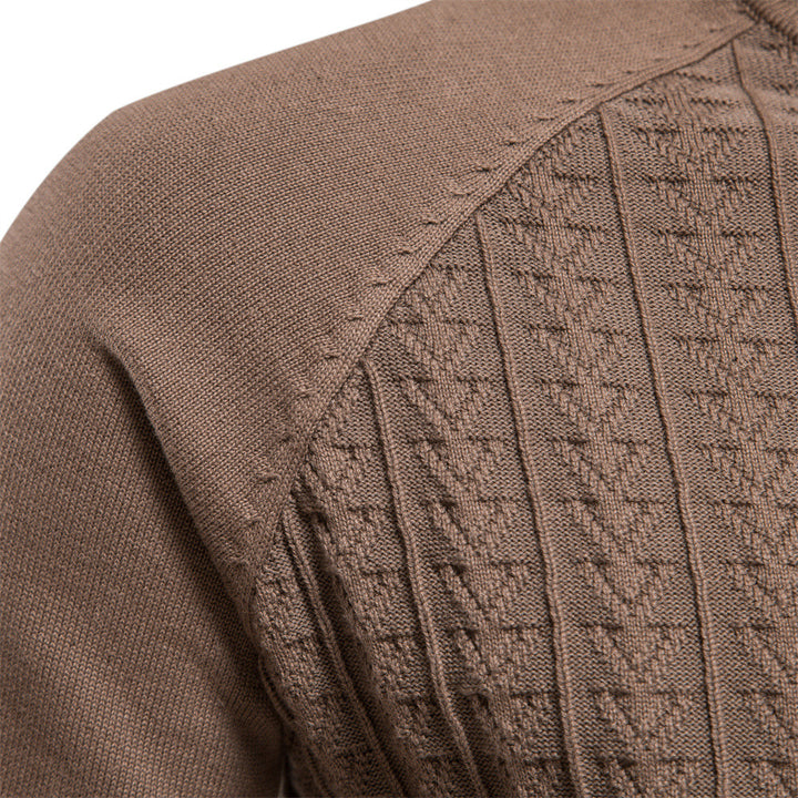 Herren Rollkragenpullover mit strukturiertem Muster Echoarchiv