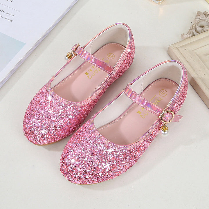 Mädchen Glitzernde Mary Jane Ballerinas mit Perlenapplikation Echo Archiv