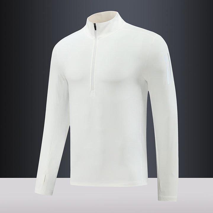Herren Funktions-Thermo-Langarmshirt mit kurzem Reißverschluss Echoarchiv