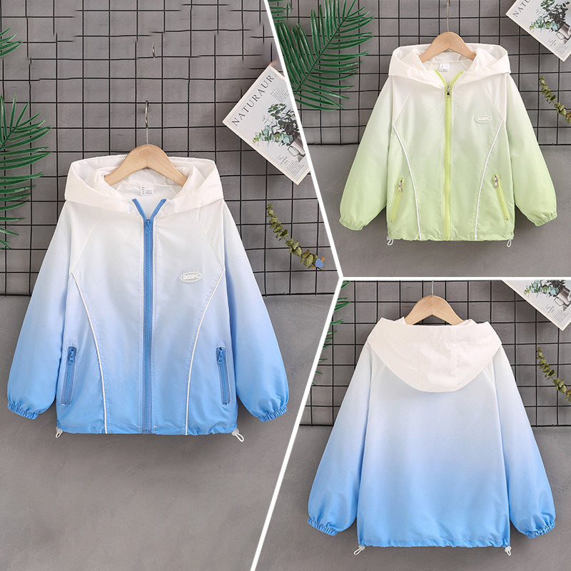 Damen nan leichter Kapuzen-Windbreaker mit Reißverschluss und verdeckten Taschen Echo Archiv