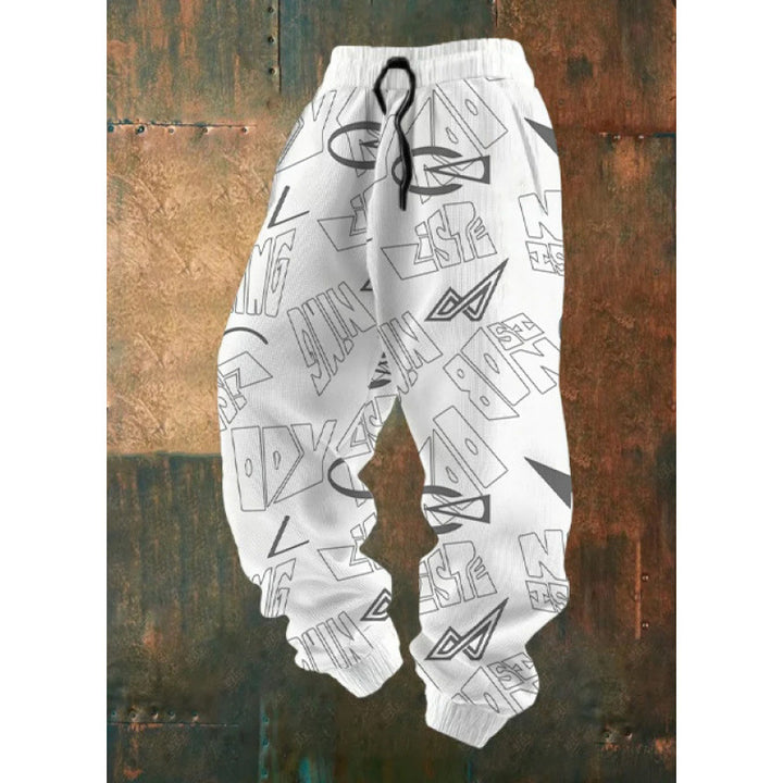 Damen Bequeme Freizeithose mit kreativem Druck Echoarchiv