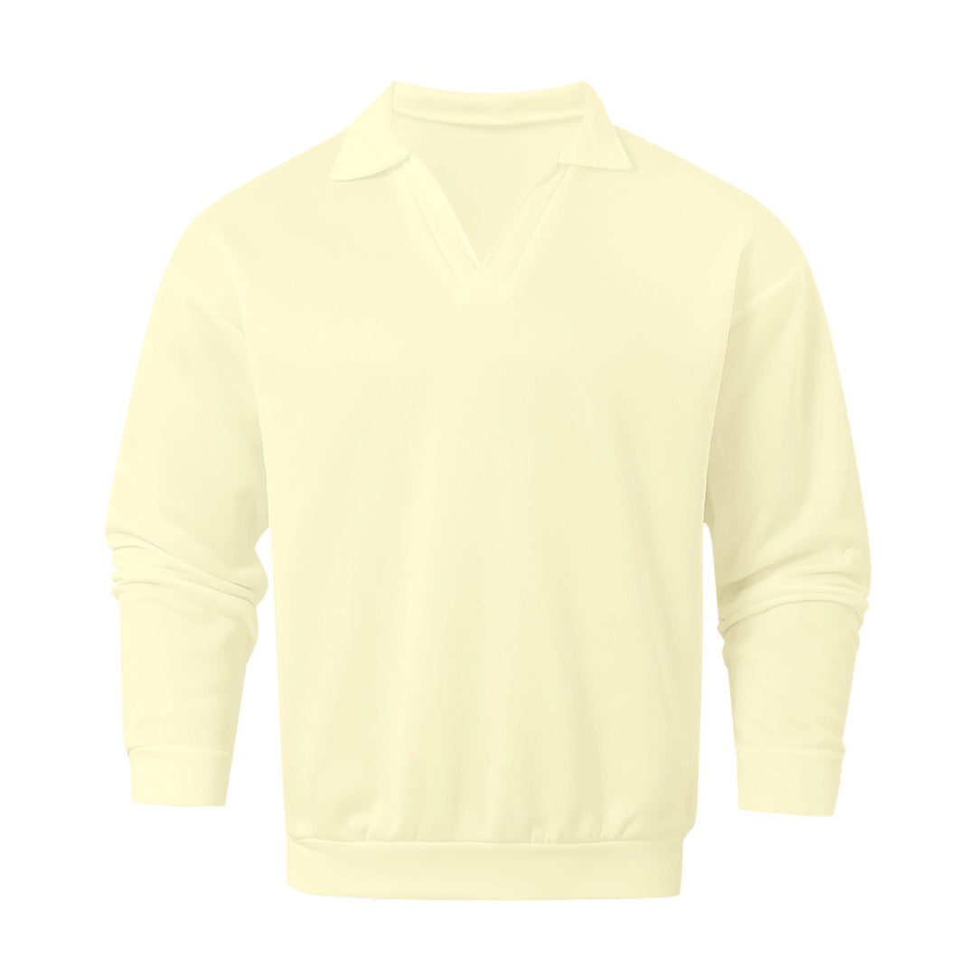 Herren lässiger V-Ausschnitt Pullover aus softem Material Echoarchiv