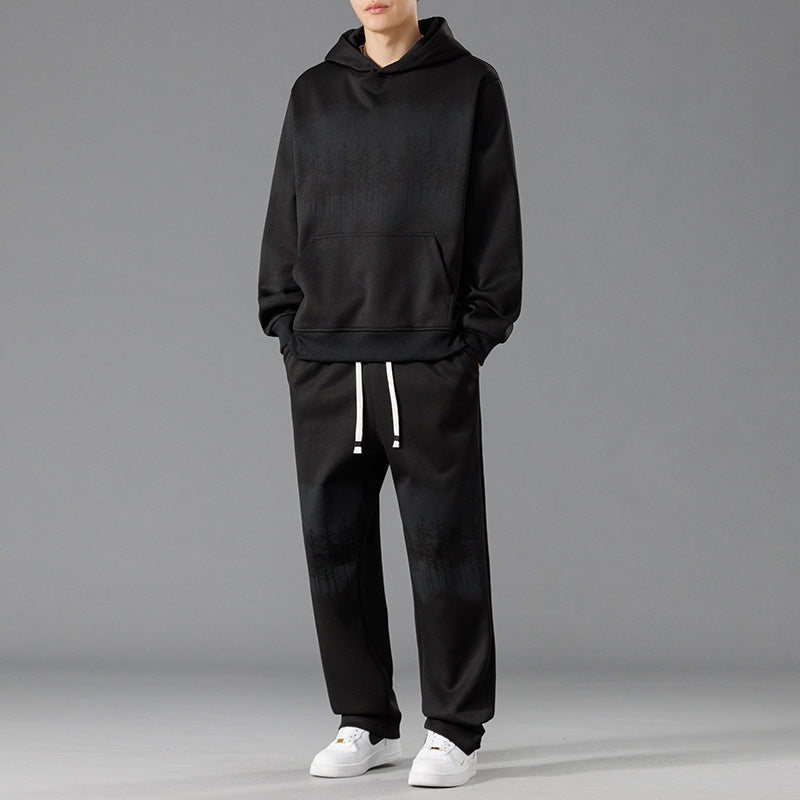 Herren Freizeit-Loungewear-Set mit entspannter Passform und kreativen Baum-Print Echoarchiv
