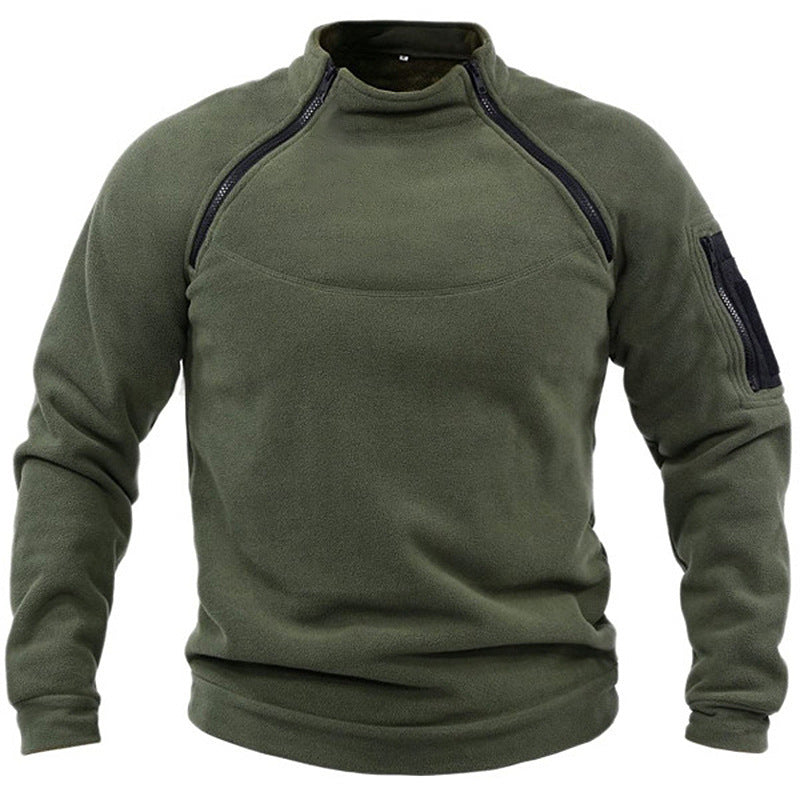 Herren Fleece-Pullover mit Reißverschluss und Taschen Echoarchiv