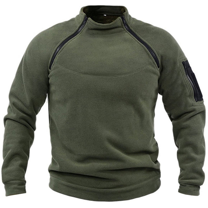 Herren Fleece-Pullover mit Reißverschluss und Taschen Echoarchiv