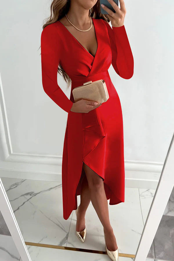 Damen Elegantes Wickelkleid Echo Archiv